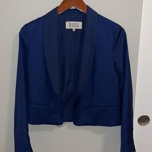 BB Dakota Cropped Navy Blazer